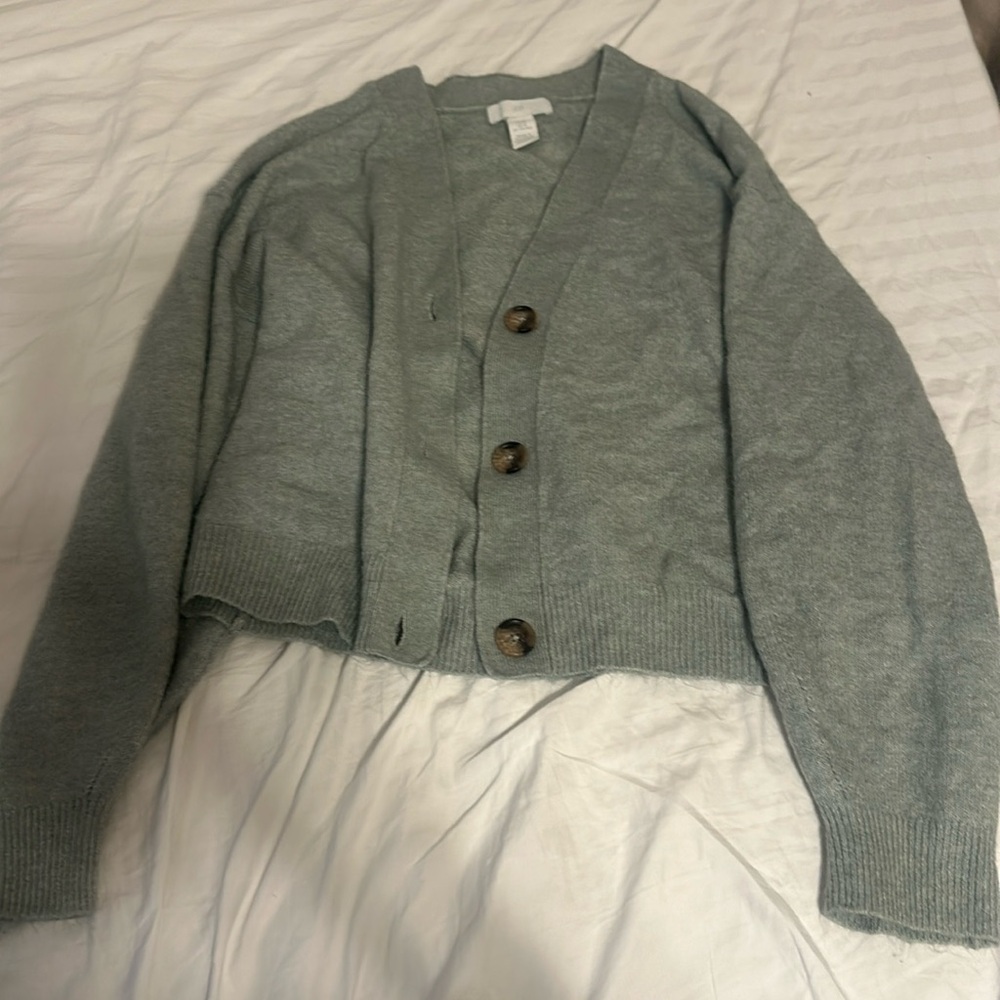 H&M Green Cardigan